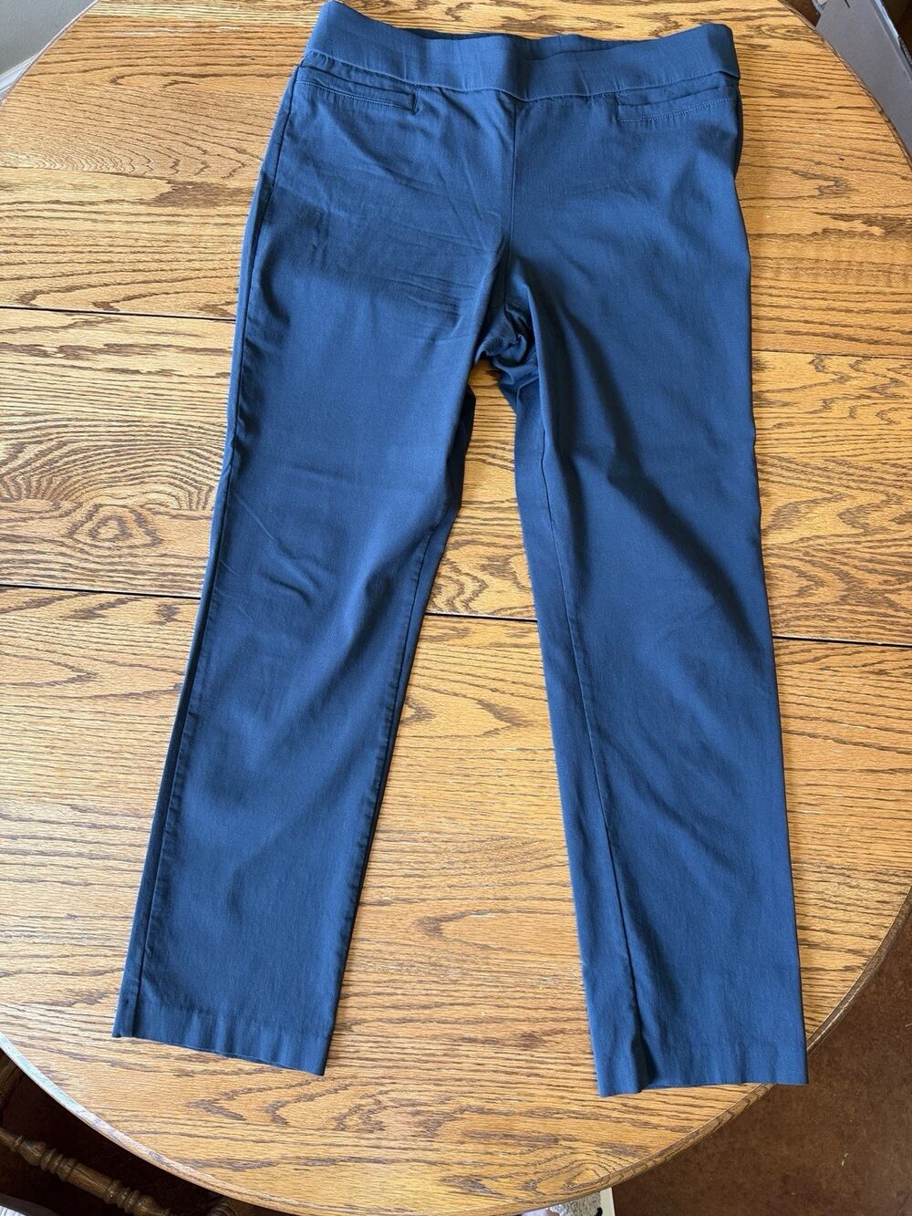 Briggs Navy Womens Pull-on Pants Size 14